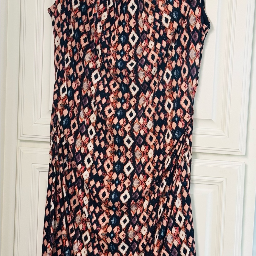 Leslie Fay Multicolor Geometric Maxi Dress